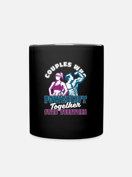 Powerlifting Powerlifter Paar - Tasse einfarbig - Schwarz
