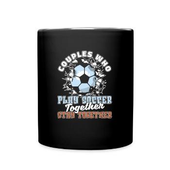 Football Footballer Couple - Full Colour Mug - black - Front
