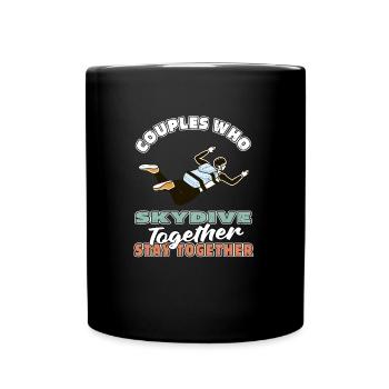 Paire de parachutistes - Mug uni - noir - Devant