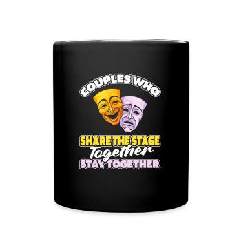 Couple d’acteurs de théâtre - Mug uni - noir - Devant