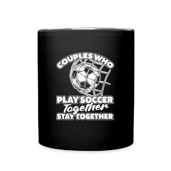 Football Footballer Couple - Full Colour Mug - black - Front