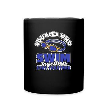 Paire de nageurs nageurs - Mug uni - noir - Devant