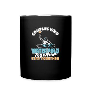 Wasserball Wasserballer Paar - Tasse einfarbig - Schwarz - Vorne
