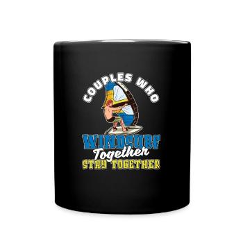 Planche à voile Windsurfer Couple - Mug uni - noir - Devant