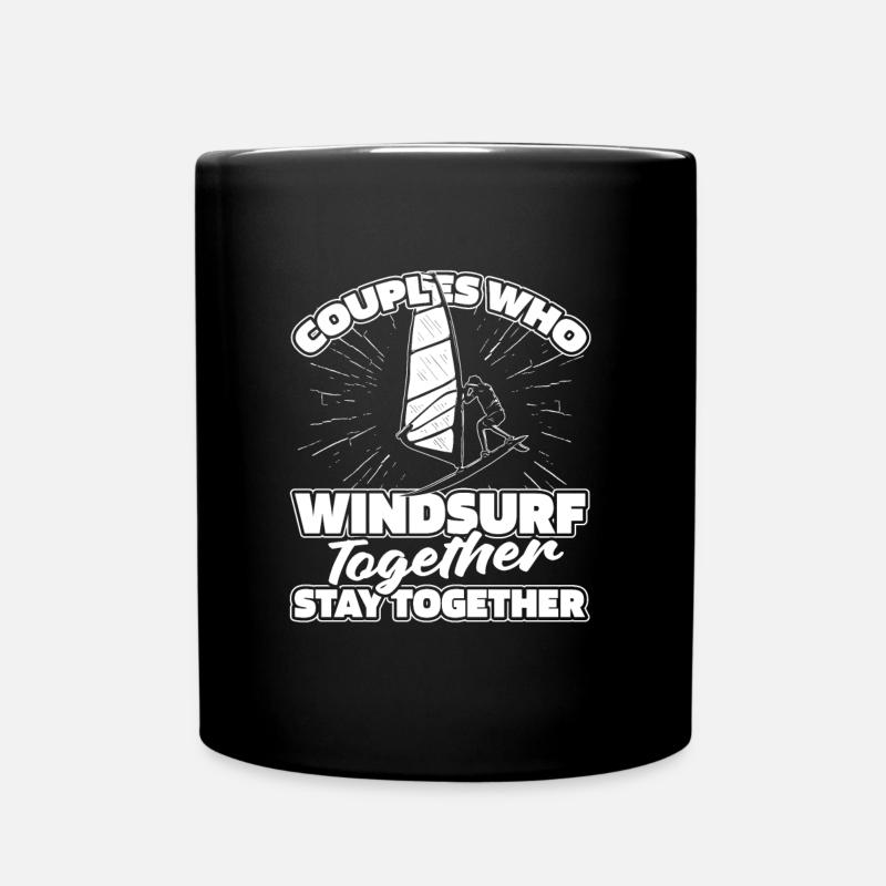 Windsurfing Windsurfer Couple - Full Colour Mug - black