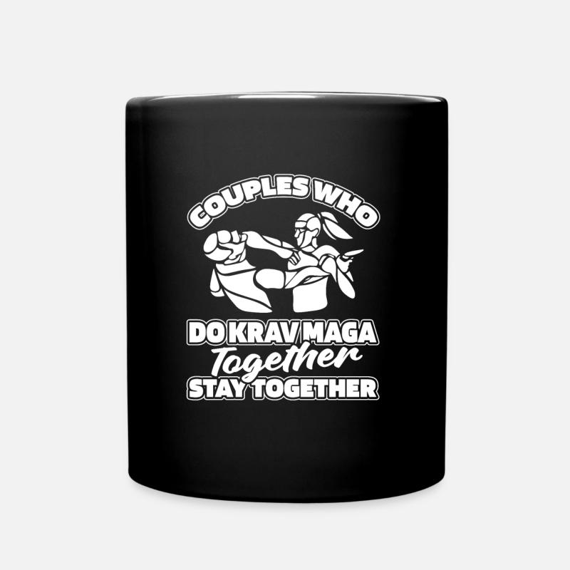 Krav Maga Paar - Tasse einfarbig - Schwarz