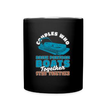 Pontonboot Paar - Tasse einfarbig - Schwarz - Vorne