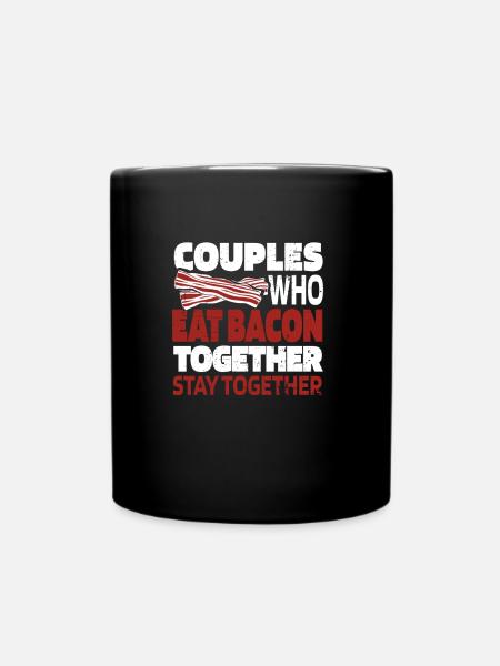 Bacon Speck Paar - Tasse einfarbig - Schwarz