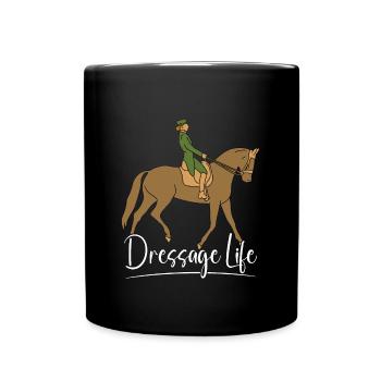 Dressage Life Amoureux des chevaux Animaux Dressage Cavalier - Mug uni - noir - Devant