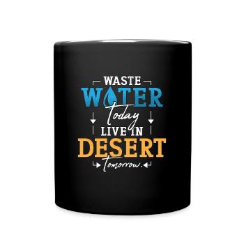 Conservateur des eaux usées aujourd'hui Réserve naturelle - Mug uni - noir - Devant