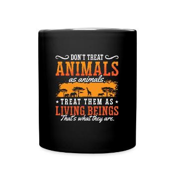 L'écologiste ne traite pas les animaux de l'environnement - Mug uni - noir - Devant