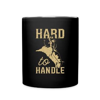 Bull Riding Hard To Handle Rodeo Clown Bull Rider - Tasse einfarbig - Schwarz - Vorne