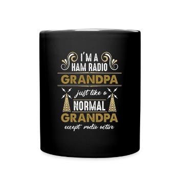 Ham Radio I'm A Ham Radio Grandpa Radio Operator - Full Colour Mug - black - Front