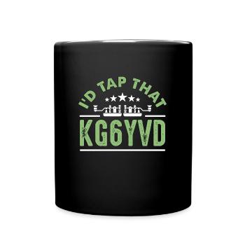 Ham Radio I'd Tap That Antenna Ham Radio Operator - Full Colour Mug - black - Front
