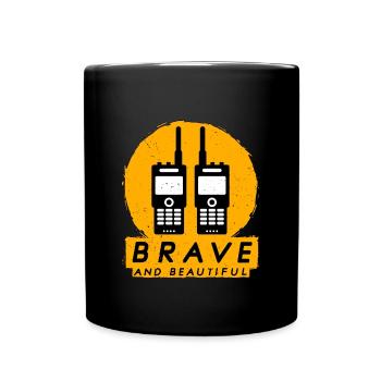 Ham Radio Brave And Beautiful Loves Radio Operator - Tasse einfarbig - Schwarz - Vorne