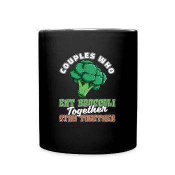 Broccoli Pair - Full Colour Mug - black - Front