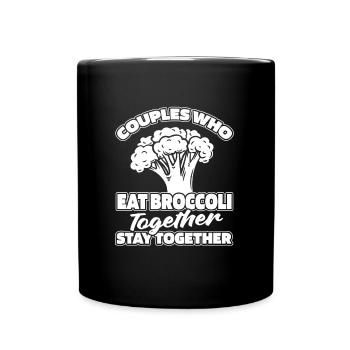 Broccoli Pair - Full Colour Mug - black - Front