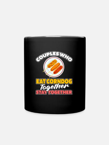Corn Dog Corndog Pair - Full Colour Mug - black