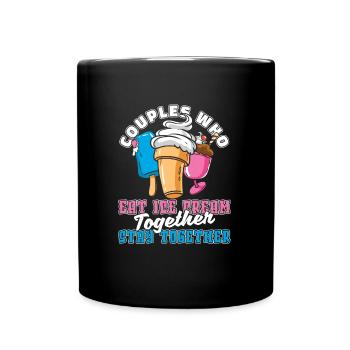 Paire de crème glacée - Mug uni - noir - Devant