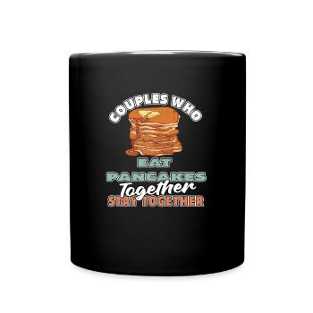 Pancakes Pair - Full Colour Mug - black - Front
