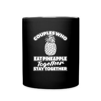 Paire d’ananas - Mug uni - noir - Devant