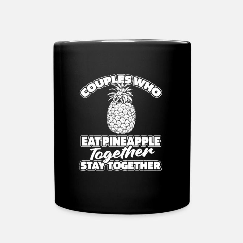 Ananas Paar - Tasse einfarbig - Schwarz