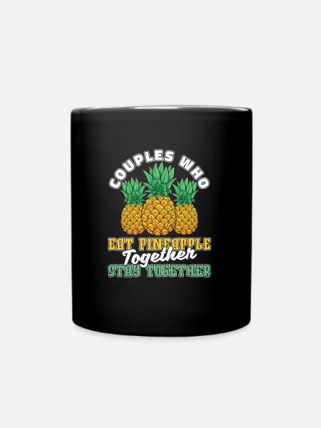 Ananas Paar - Tasse einfarbig - Schwarz