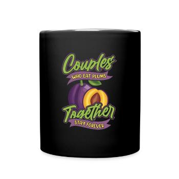 Plum pair - Full Colour Mug - black - Front