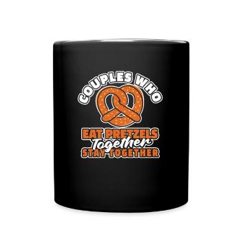 Pretzel Pair - Full Colour Mug - black - Front