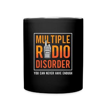Ham Radio Multiple Radio Disorder Antenna Channel - Full Colour Mug - black - Front