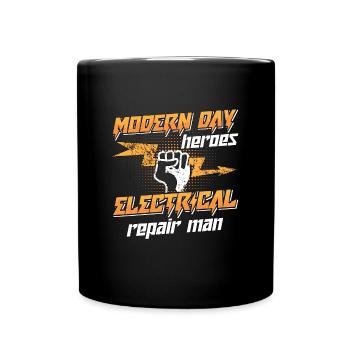 Electronics Repair Modern Day Heroes Repair Worker - Tasse einfarbig - Schwarz - Vorne