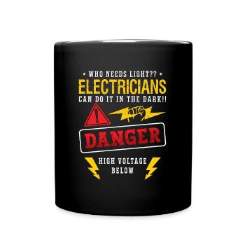 Electronics Repair Who Needs Light Repair Worker - Full Colour Mug - black - Front