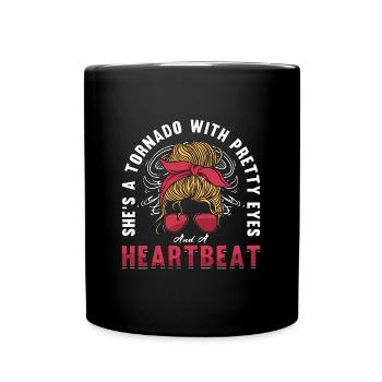 Tornadoes She's A Tornado With Loves Storm Chasing - Full Colour Mug - black - Front