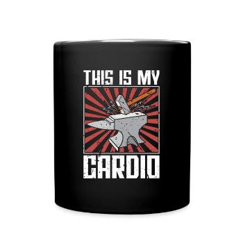 Forging This Is My Cardio Metalworker Blacksmiths - Tasse einfarbig - Schwarz - Vorne