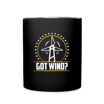 Wind Turbine Tech Got Wind Green Energy Windmill - Tasse einfarbig - Schwarz - Vorne