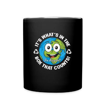 Recycler c’est ce qu’il y a dans la boîte Go Green Recycler - Mug uni - noir - Devant