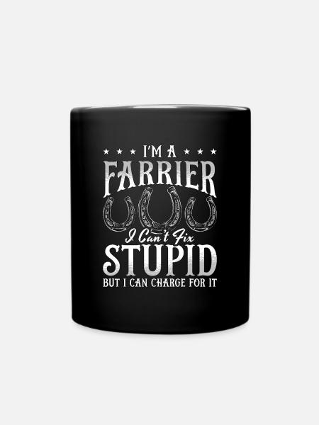 Maréchal-ferrant Je suis un maréchal-ferrant Je ne peux pas réparer les maréchaux-ferrants en forge - Mug uni - noir