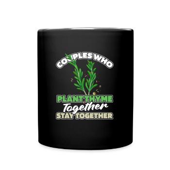 Thyme Herbal Pair - Full Colour Mug - black - Front