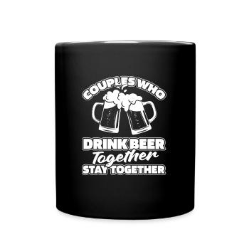Couple d’amateurs de bière - Mug uni - noir - Devant