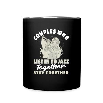 Couple de musique jazz - Mug uni - noir - Devant