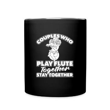 Flutist Flute Pair - Full Colour Mug - black - Front
