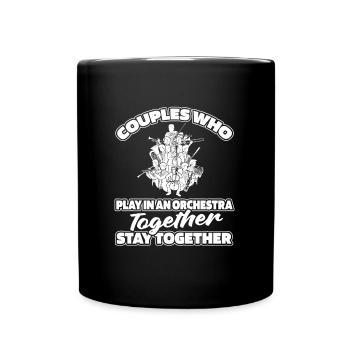 Orchester Paar - Tasse einfarbig - Schwarz - Vorne