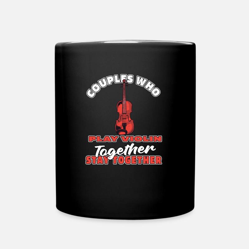 Paire de violon de violon - Mug uni - noir