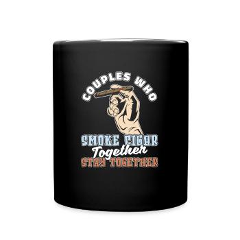 Cigar pair - Full Colour Mug - black - Front
