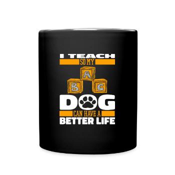 Maternelle Enseignant Chien Assistante maternelle - Mug uni - noir - Devant