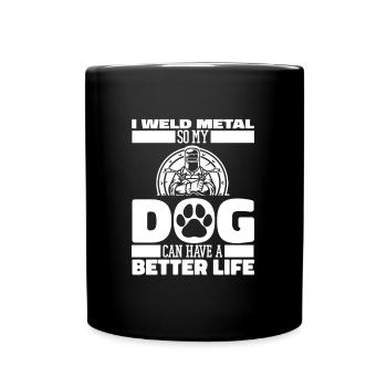 Chien forgeron métallurgiste - Mug uni - noir - Devant