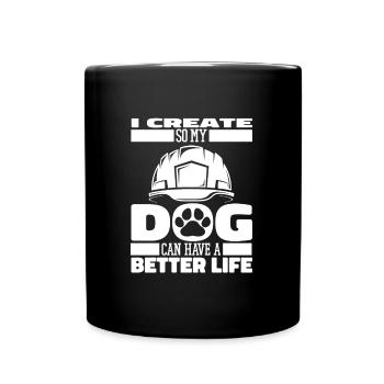 Engineer Dog - Full Colour Mug - black - Front