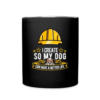 Engineer Dog - Full Colour Mug - black - Front