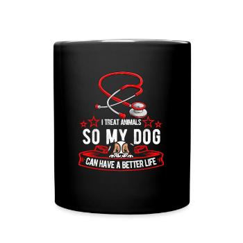 Assistant vétérinaire Assistant vétérinaire chien - Mug uni - noir - Devant