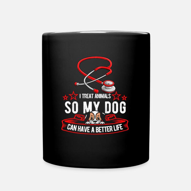 Assistant vétérinaire Assistant vétérinaire chien - Mug uni - noir